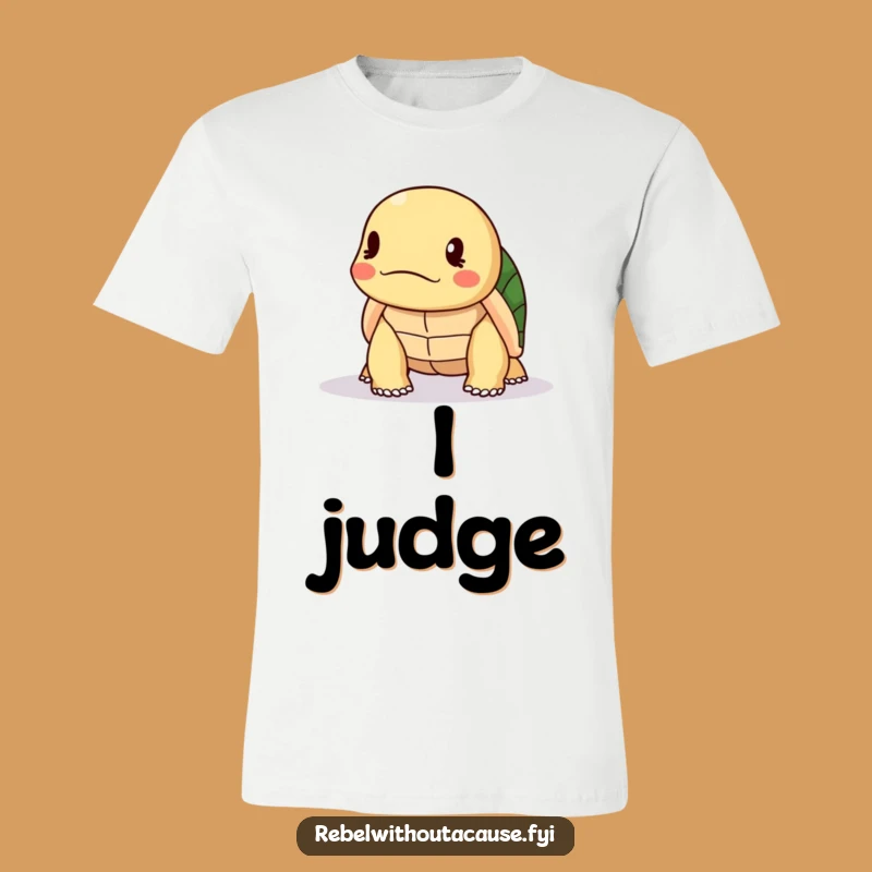 Funny Turtle Disapproval T-Shirt: Wear Your Judgment with this Cute Reptile, A Snarky Funny Gift!