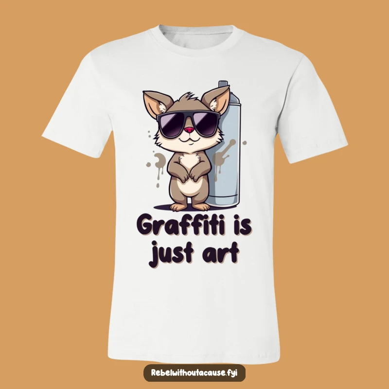 Funny Cool Animal Graffiti Tee: Awesome Streetwear for Laugh Lovers