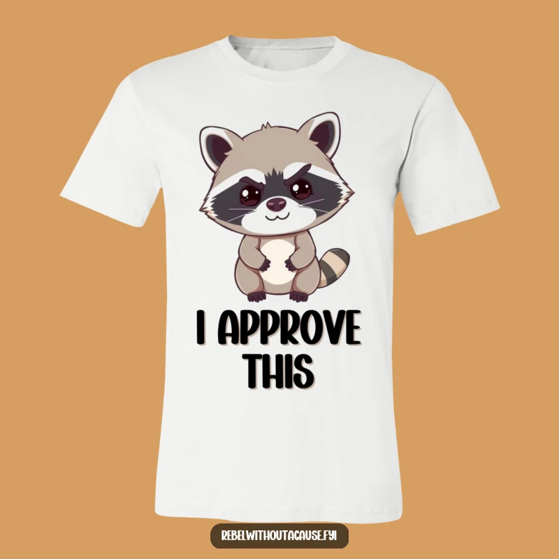 Funny Cheeky Raccoon T-Shirt: Hilarious Mischievous Smirk Tee for a Bold Statement