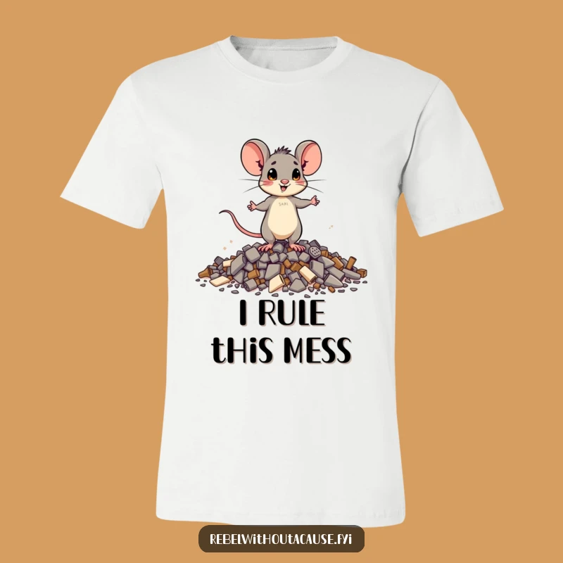 Funny Brave Mouse T-Shirt: Wear Your Courage with Humorous Style!