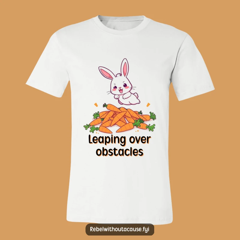 Funny Bunny Carrot Attack T-Shirt: Bold Moves, Comedic Energy!
