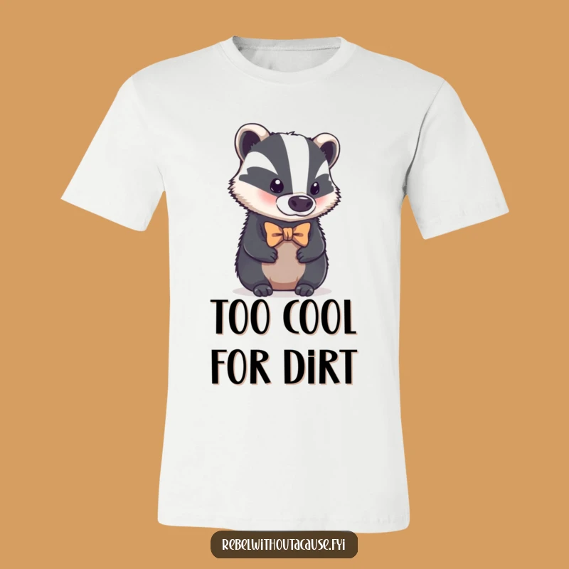 Funny Bold Badger Bowtie T-Shirt: Wear Your Aloof Charm with Style