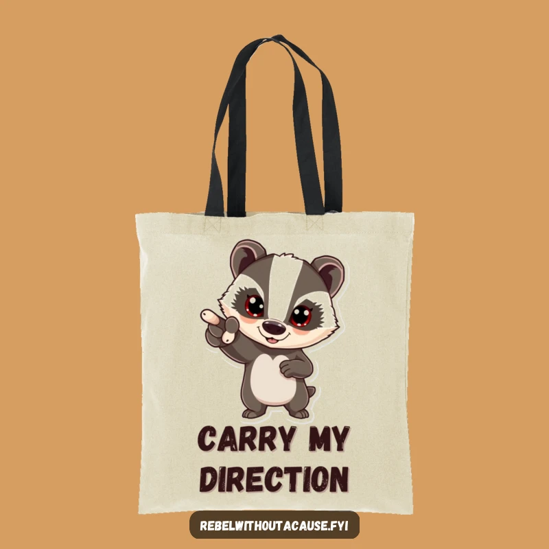 Funny Bold Badger Tote Bag: Carry Your Goals with Purpose!