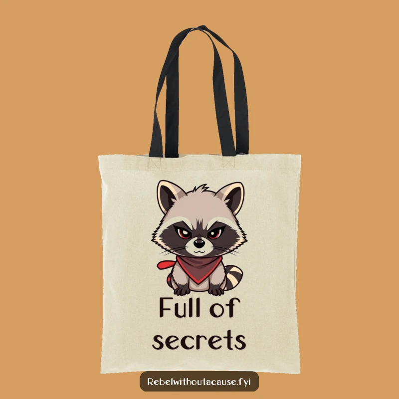 Funny Raccoon Tote Bag: Mischievous Bandit, Sly Wink, Your New Favorite Funny Gift