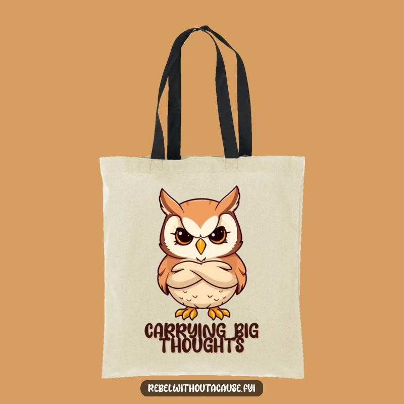 Funny Bold Owl Tote Bag: Carry Your Cool with Confidence - Awesome Funny Gift!
