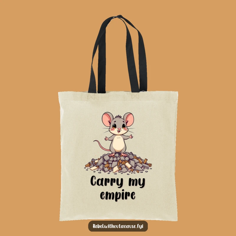 Funny Brave Mouse Tote Bag: Carry Your Strength with Pride!