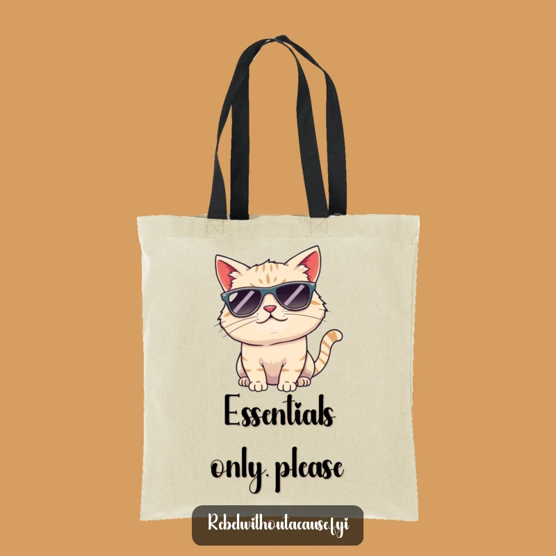 Funny Cool Cat Sunglasses Tote Bag: Carry Your Attitude in Style!