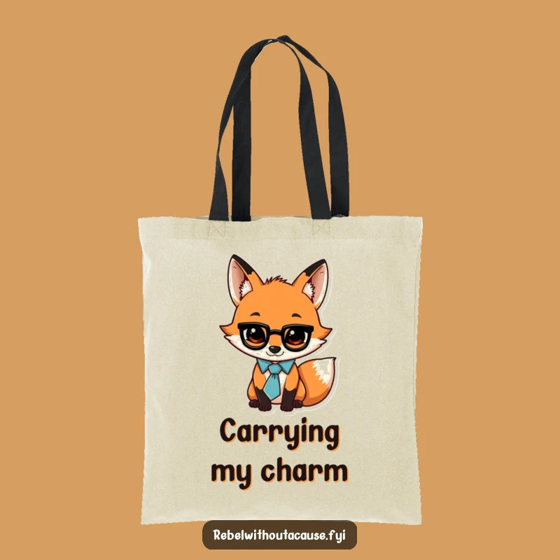 Funny Fox Tote Bag: Jaunty Tie, Swagger Carry-All, Perfect Gift