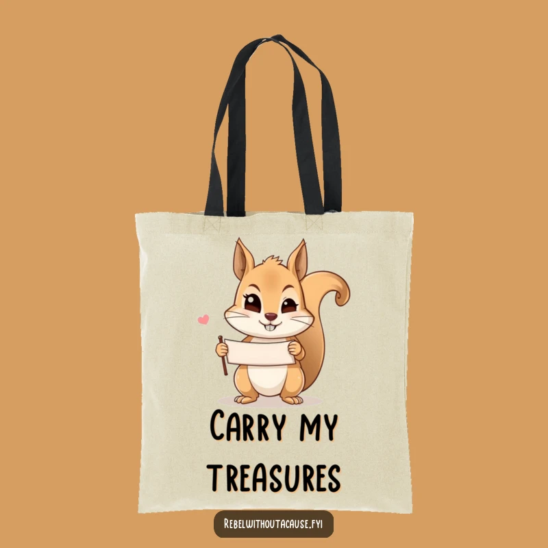 Funny Mischievous Squirrel Wink Tote Bag: Carry Your Secrets in Style!