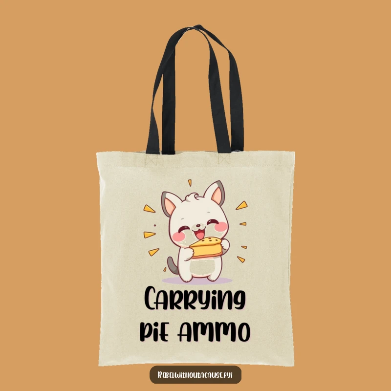Funny Pie Smash Animal Tote Bag: Carry Your Joyful Mess Everywhere