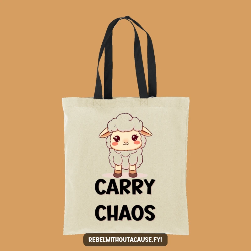 Funny Sheep Scattered Tote Bag: Carry Your Charm with this Cute Ewe, A Practical Funny Gift!